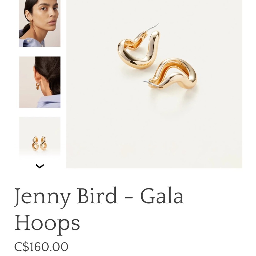 Jenny Bird Gold Gala Hoops